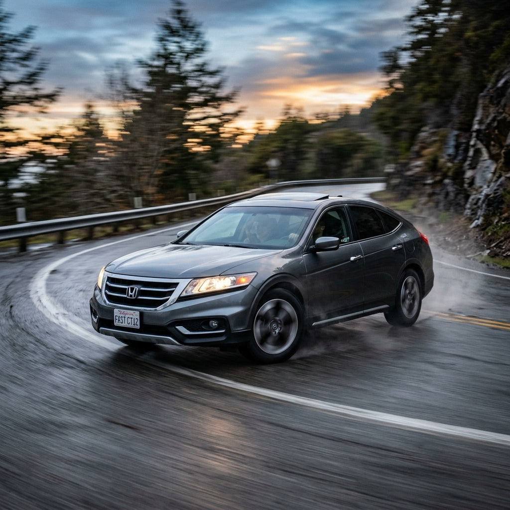 Action Shot: Honda Civic, Crosstour Driving Fast