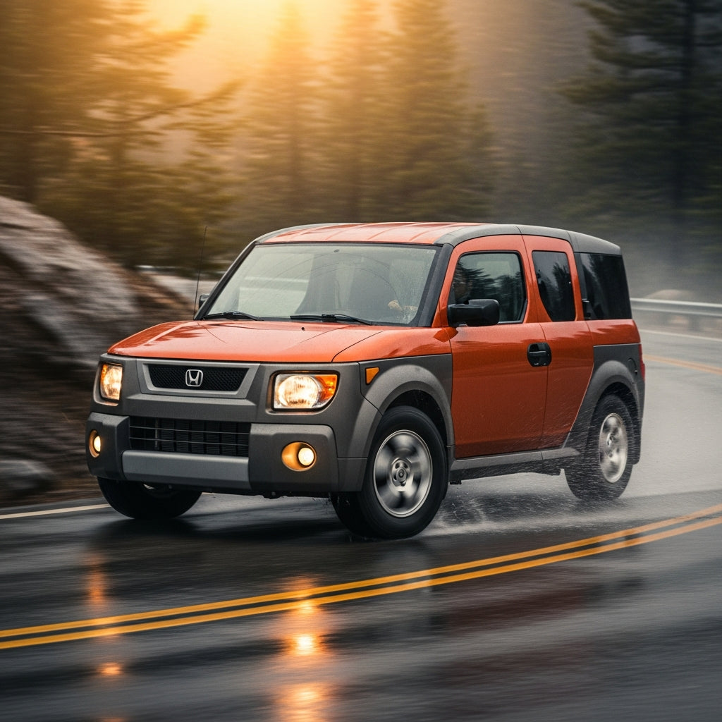 Action Shot: Honda Element Driving Fast