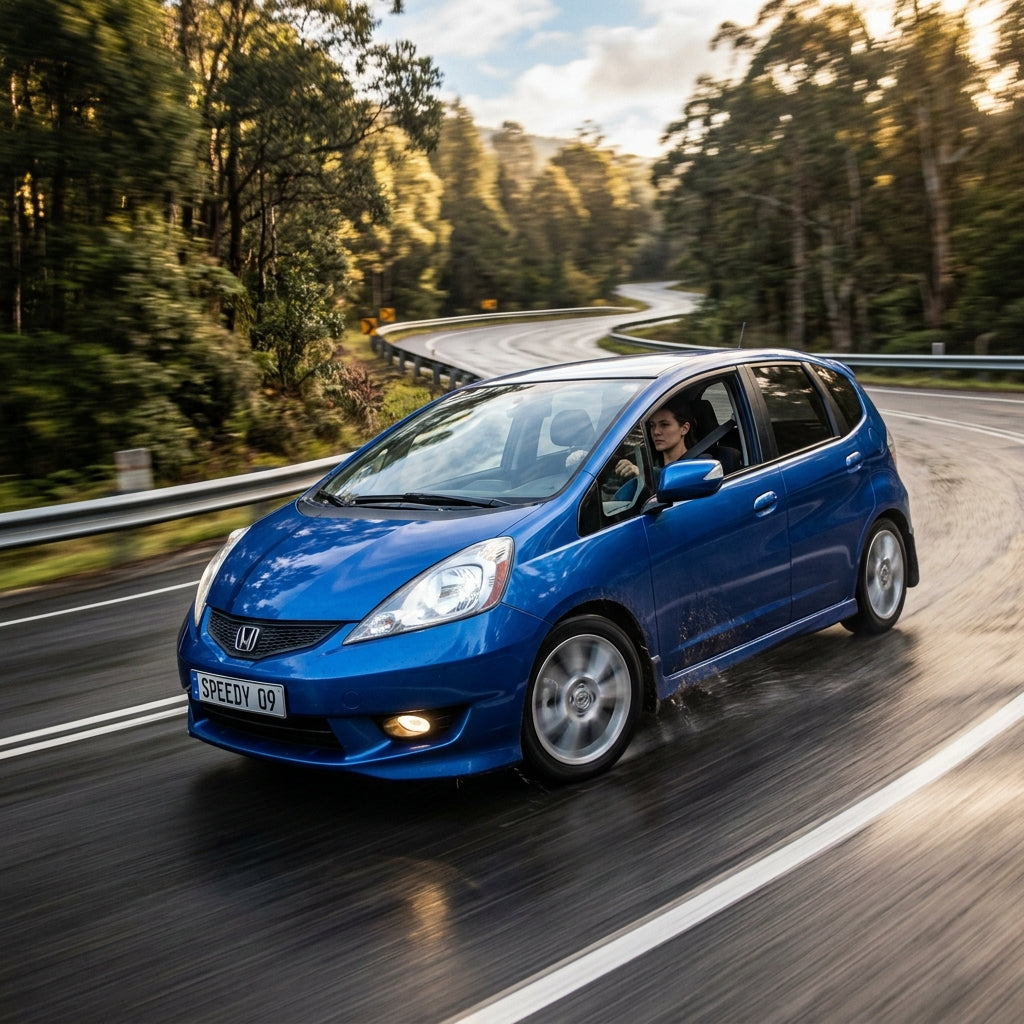 Action Shot: Honda Fit Driving Fast