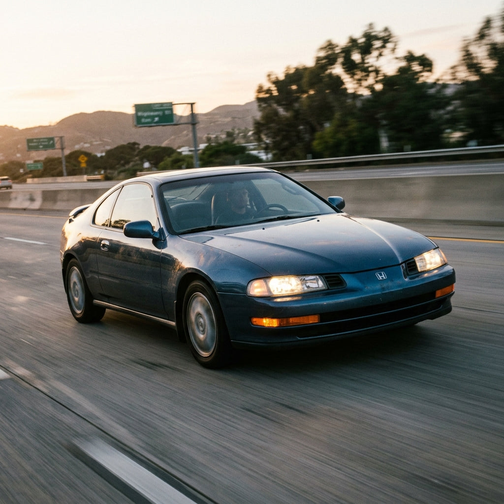 Action Shot: Honda Prelude Driving Fast