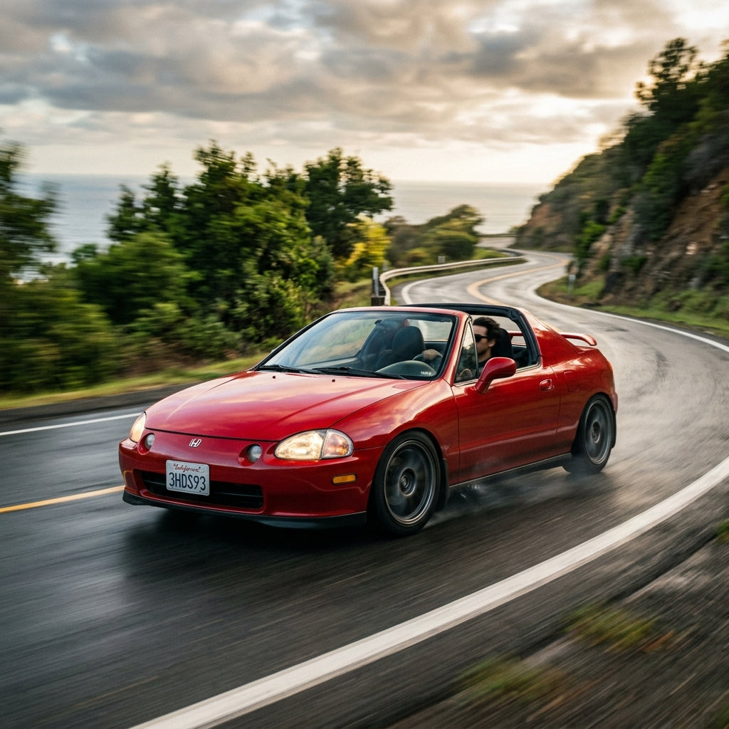 Action Shot: Honda del Sol Driving Fast