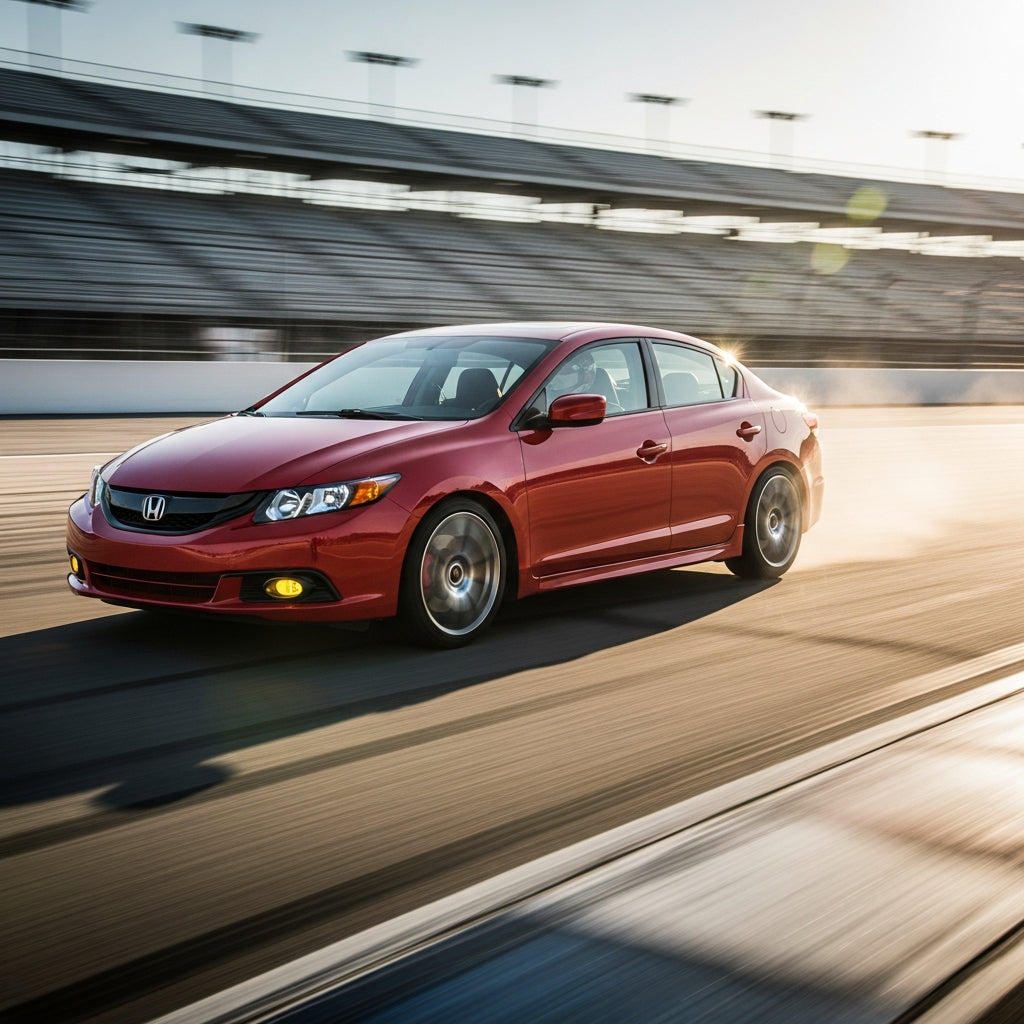 Action Shot: Honda, Acura Civic, ILX Driving Fast