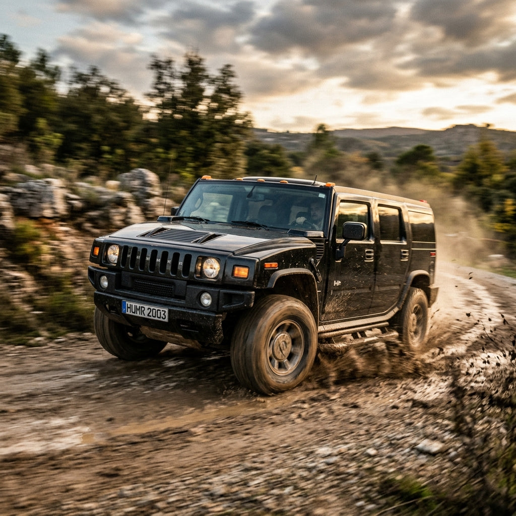 Action Shot: Hummer H2 Driving Fast