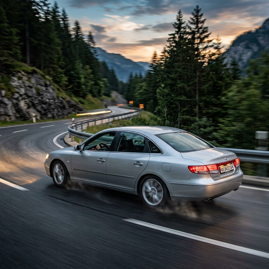 Action Shot: Hyundai Azera Driving Fast