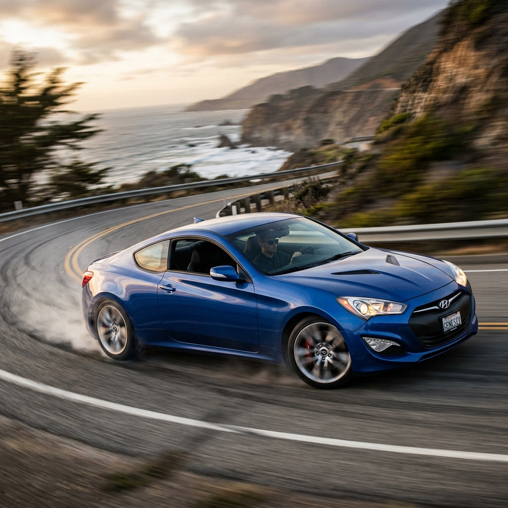 Action Shot: Hyundai Genesis Driving Fast