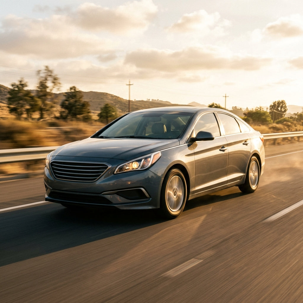 Action Shot: Hyundai Sonata Driving Fast
