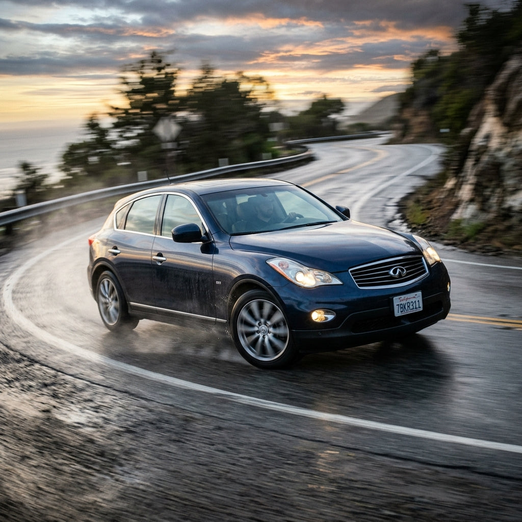 Action Shot: Infiniti EX35,FX35 Driving Fast