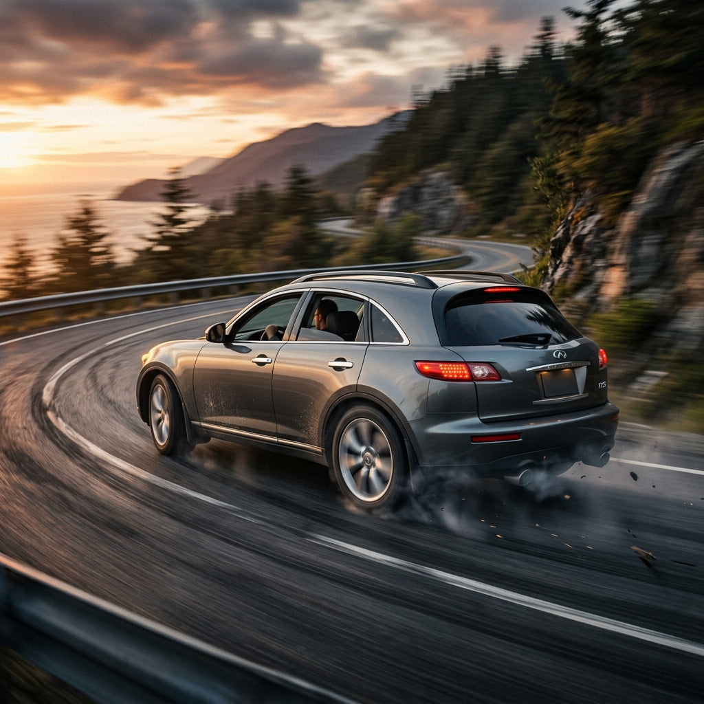 Action Shot: Infiniti FX35 Driving Fast
