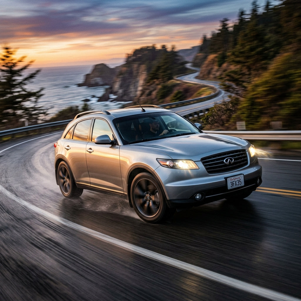 Action Shot: Infiniti FX35 Driving Fast