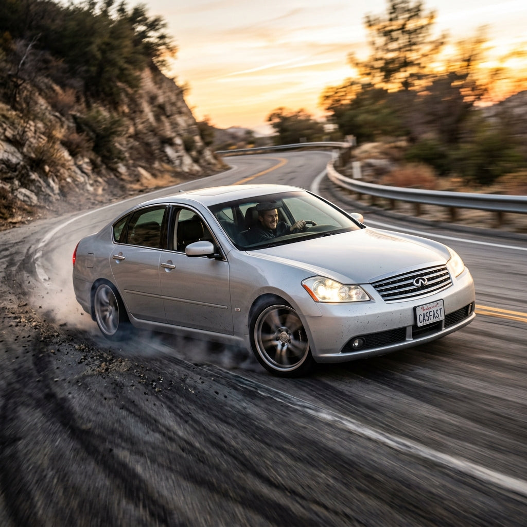 Action Shot: Infiniti M35 Driving Fast