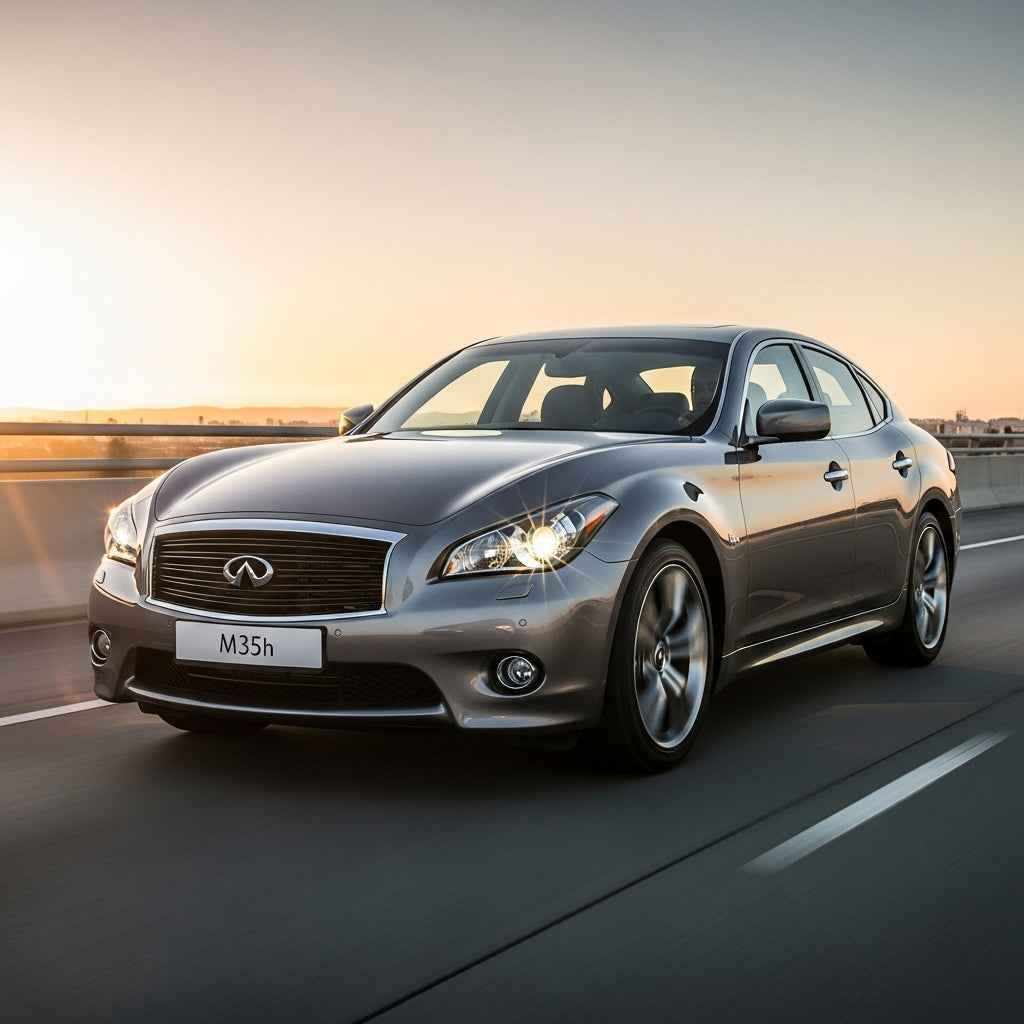 Action Shot: Infiniti M35h Driving Fast