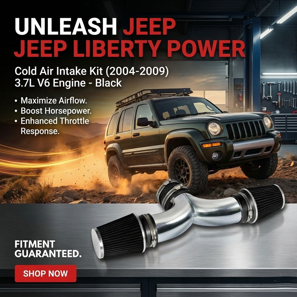 Cold Air Intake Kit for Jeep Liberty (2004-2009) with 3.7L V6 Engine Black