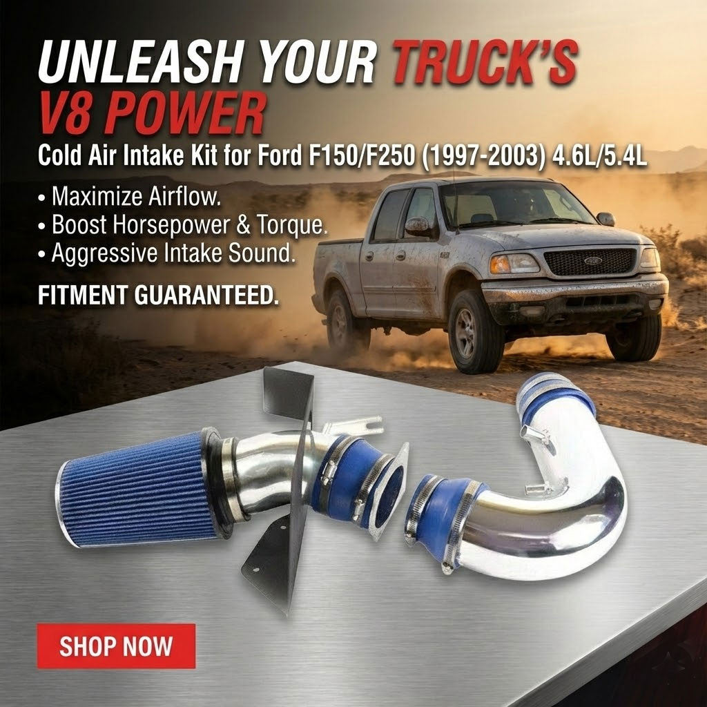 Cold Air Intake for Ford F150 (1997-2003) / F250 (1997-1999) 4.6L, 5.4L V8 4.6L 5.4L V8 Engines BLUE