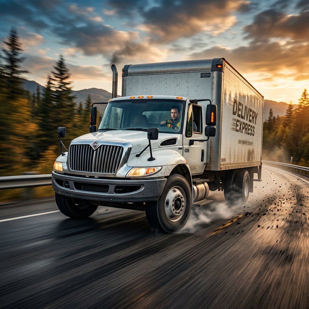 Action Shot: International 4300 Driving Fast