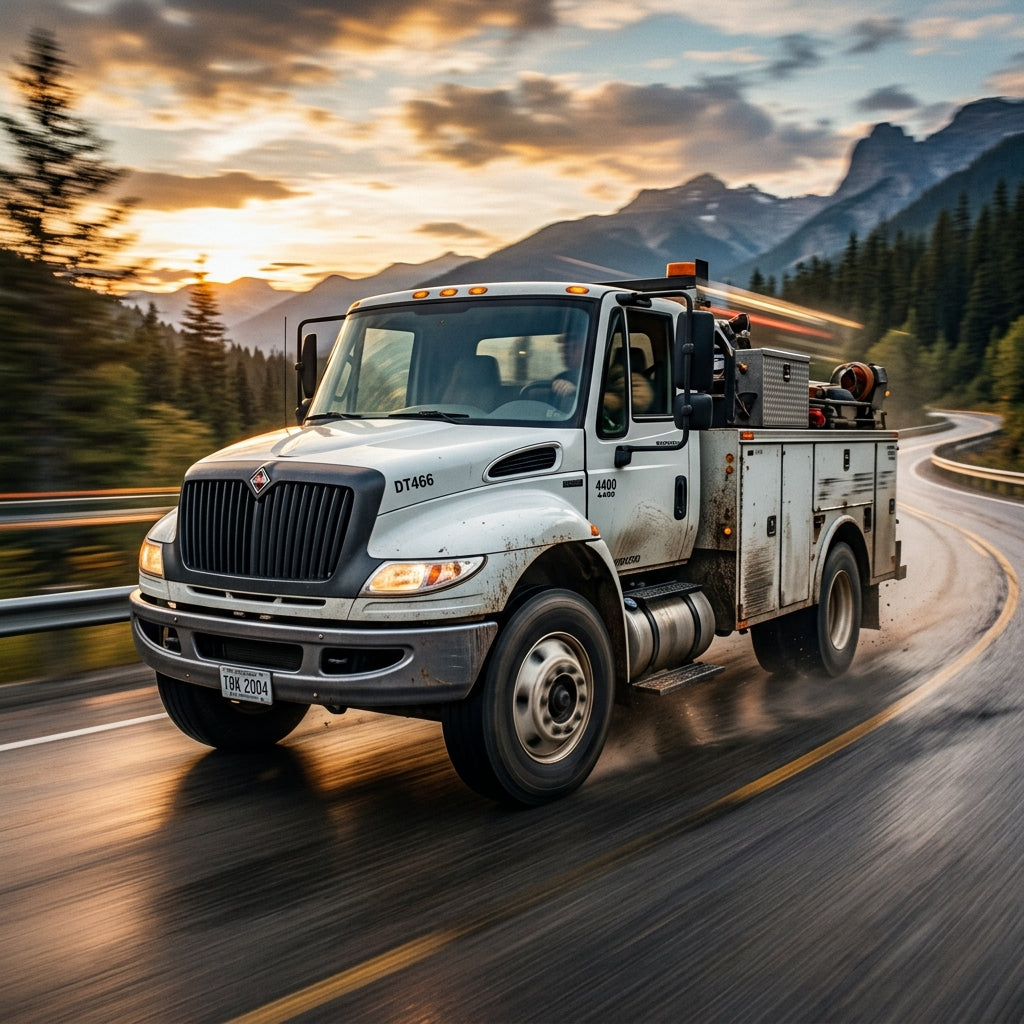 Action Shot: International 4300,4400 Driving Fast