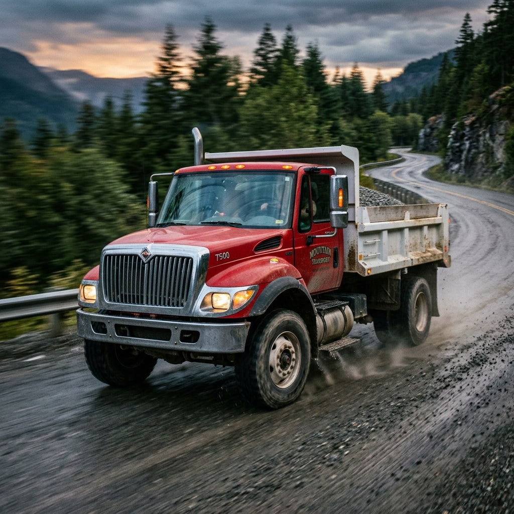 Action Shot: International 7500 Driving Fast