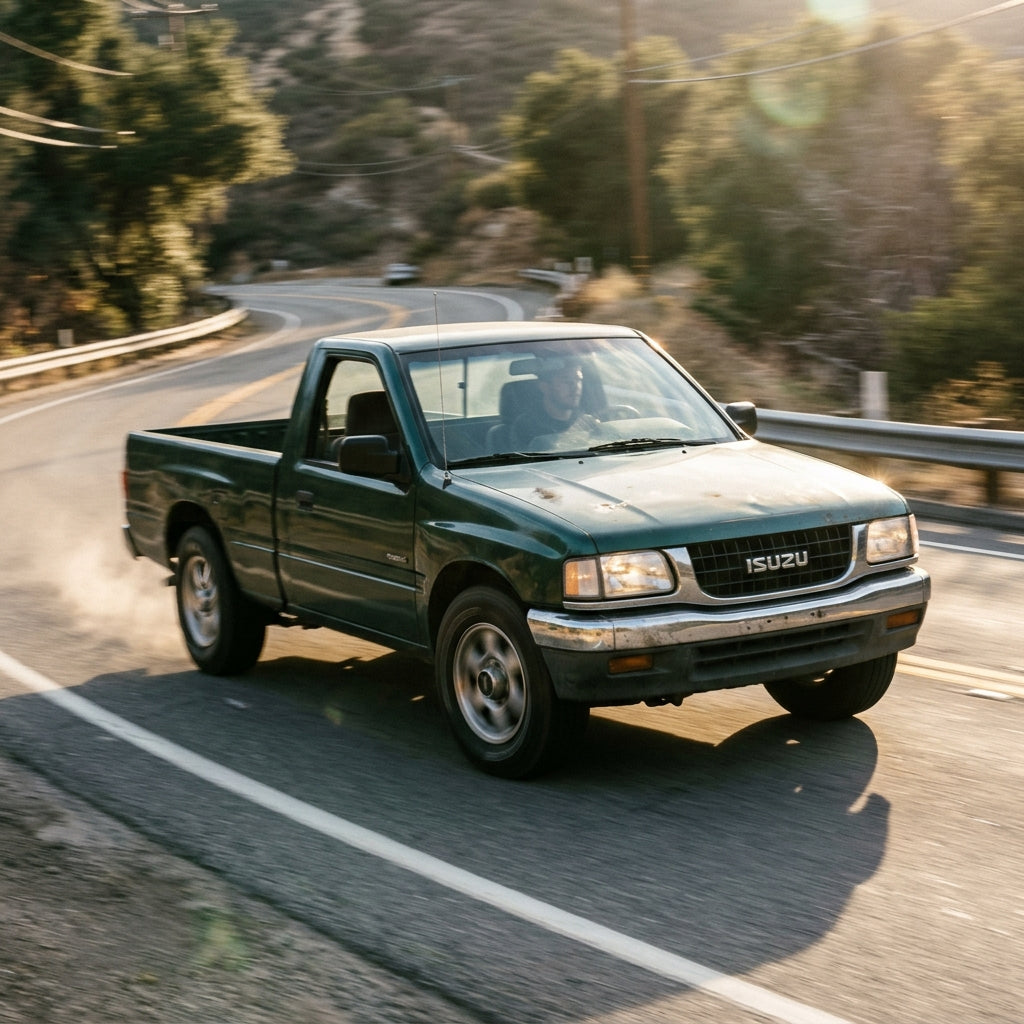Action Shot: Isuzu Hombre Driving Fast