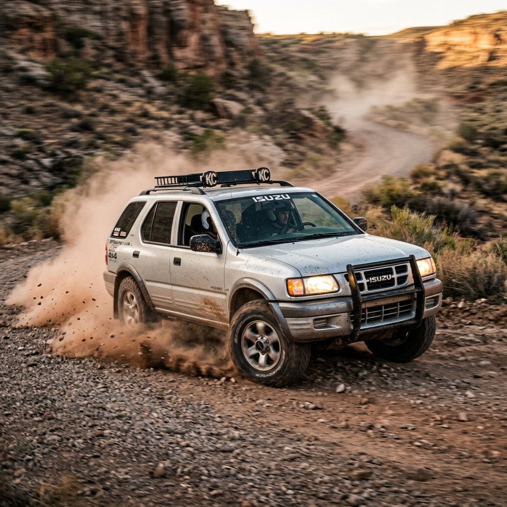 Action Shot: Isuzu Rodeo Driving Fast