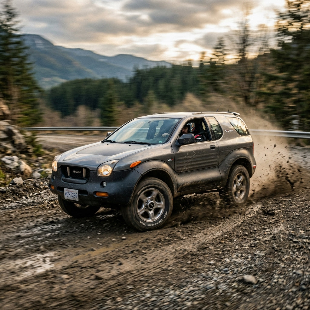 Action Shot: Isuzu VehiCROSS Driving Fast