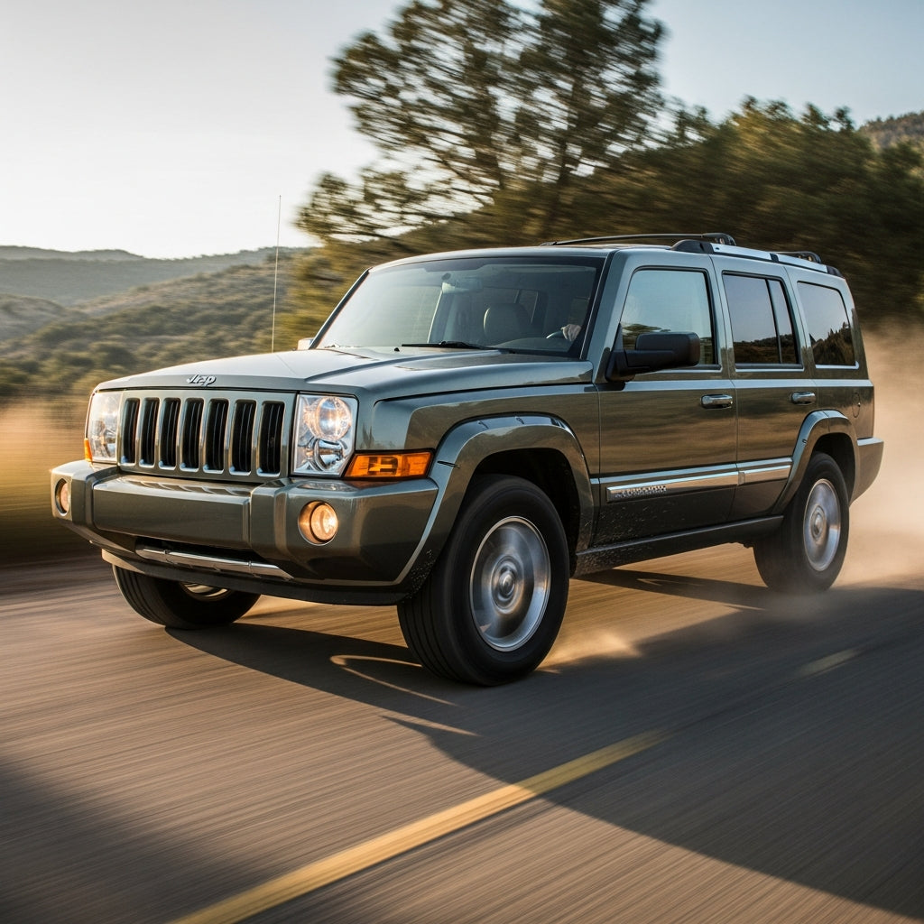 Action Shot: Jeep Commander Driving Fast
