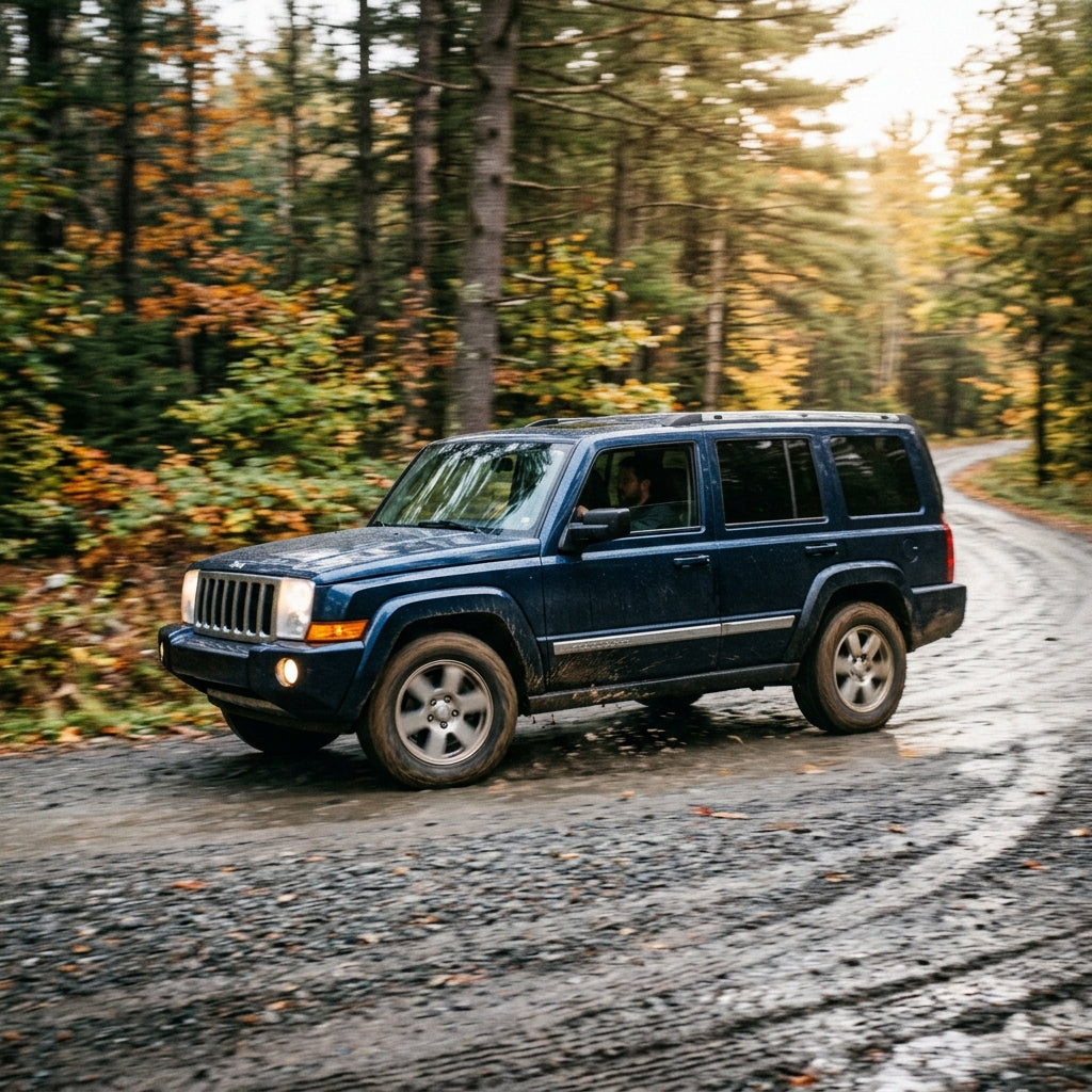 Action Shot: Jeep Commander,Grand Cherokee,Liberty Driving Fast