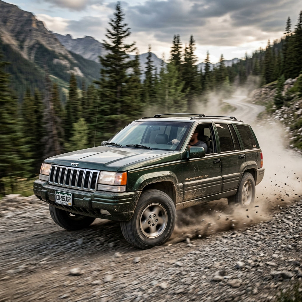 Action Shot: Jeep Grand Cherokee Driving Fast