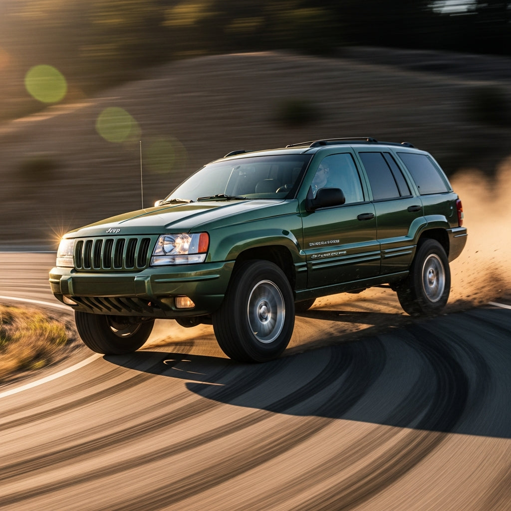 Action Shot: Jeep Grand Cherokee Driving Fast