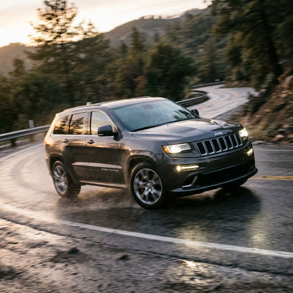 Action Shot: Jeep Grand Cherokee Driving Fast