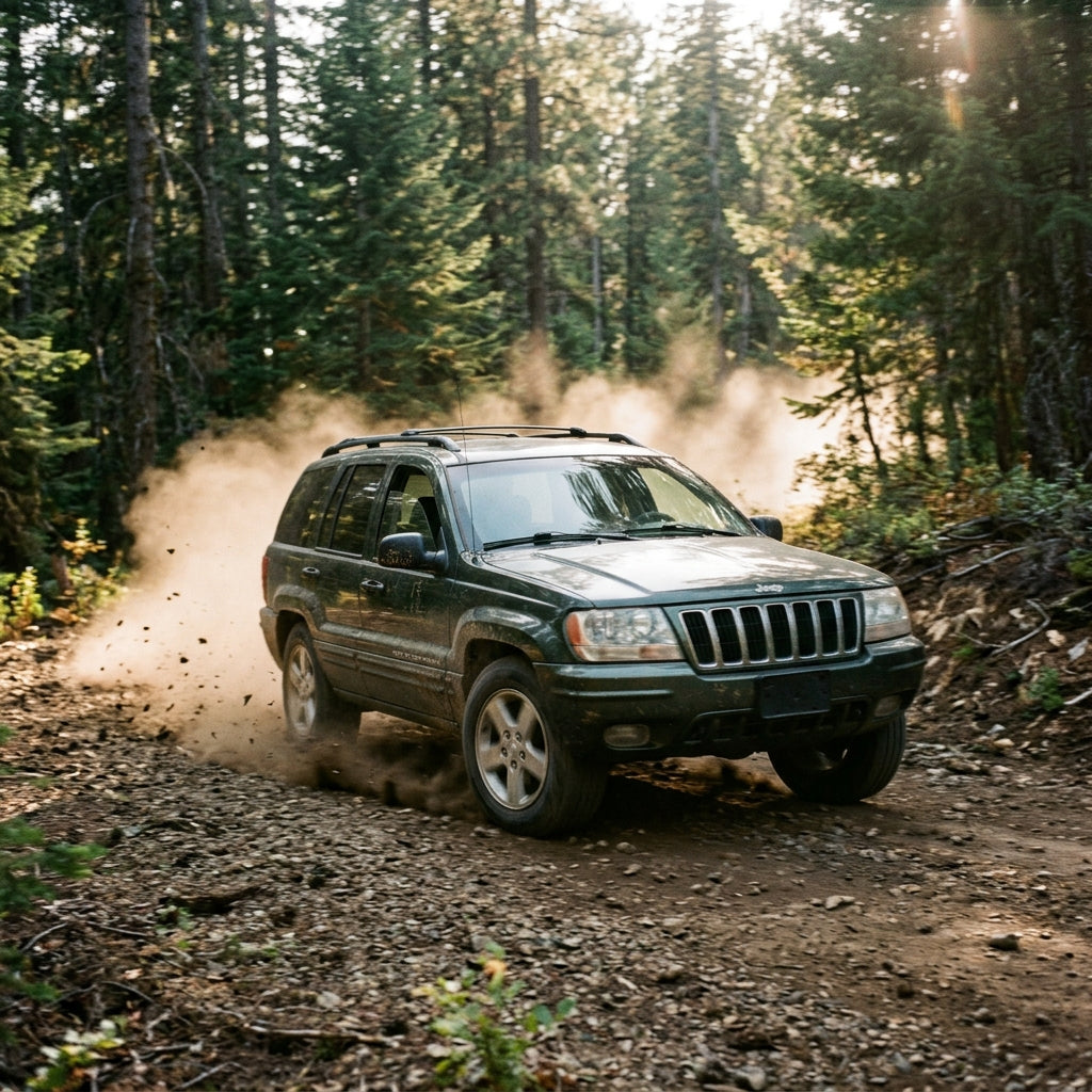 Action Shot: Jeep Grand Cherokee Driving Fast