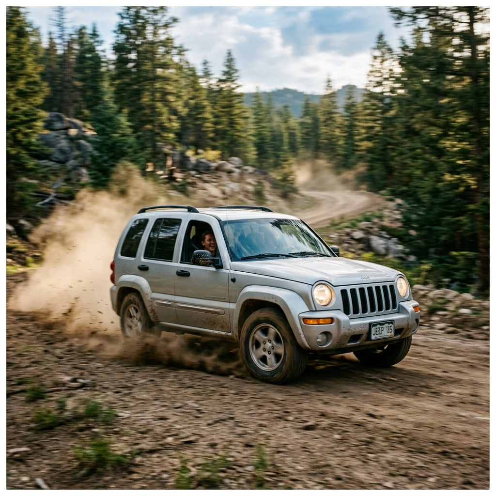 Action Shot: Jeep Liberty Driving Fast