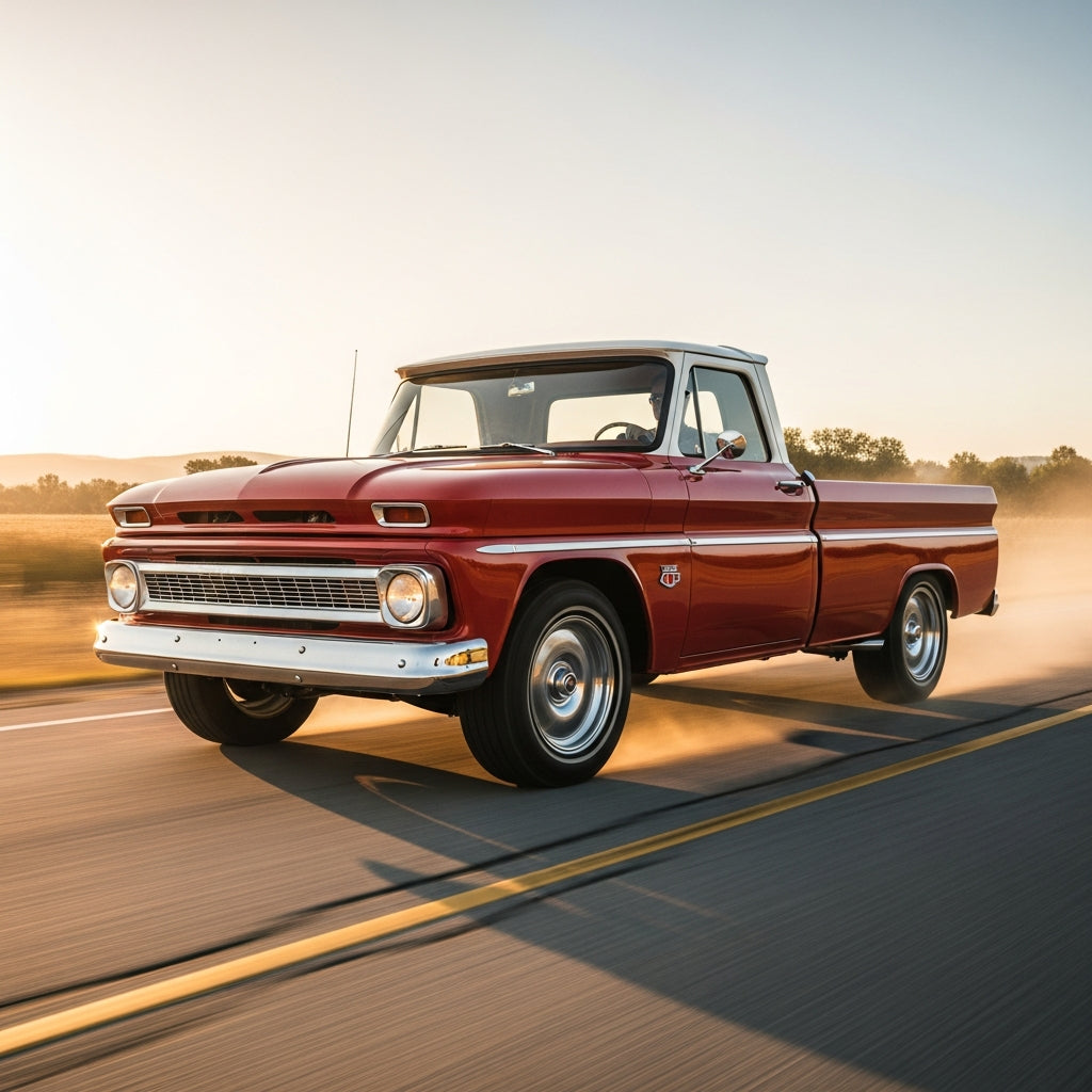 Action Shot: Chevrolet, GMC C/K Trucks Driving Fast