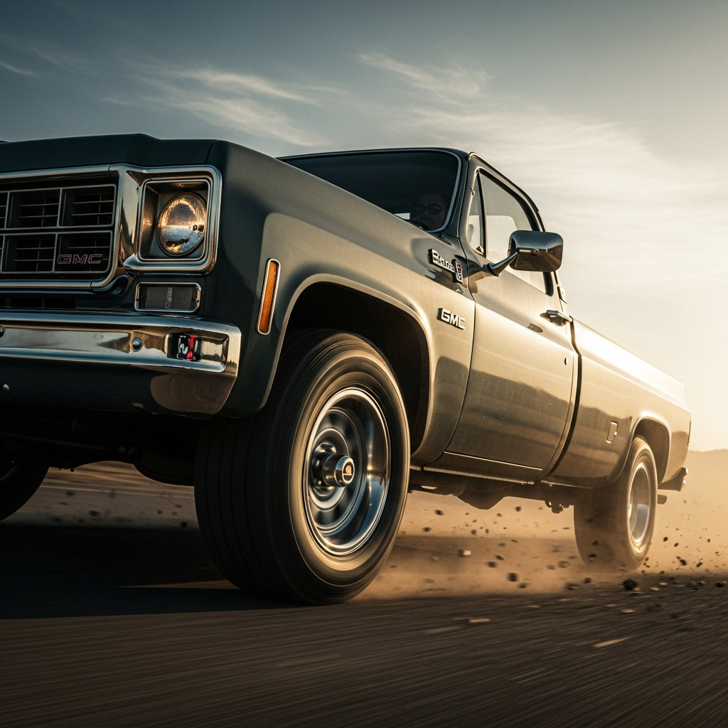 Action Shot: Chevrolet, GMC C/K Trucks Driving Fast