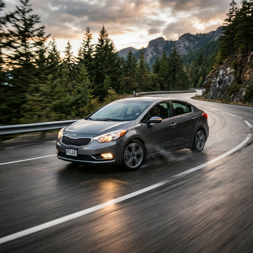 Action Shot: Kia Forte Driving Fast