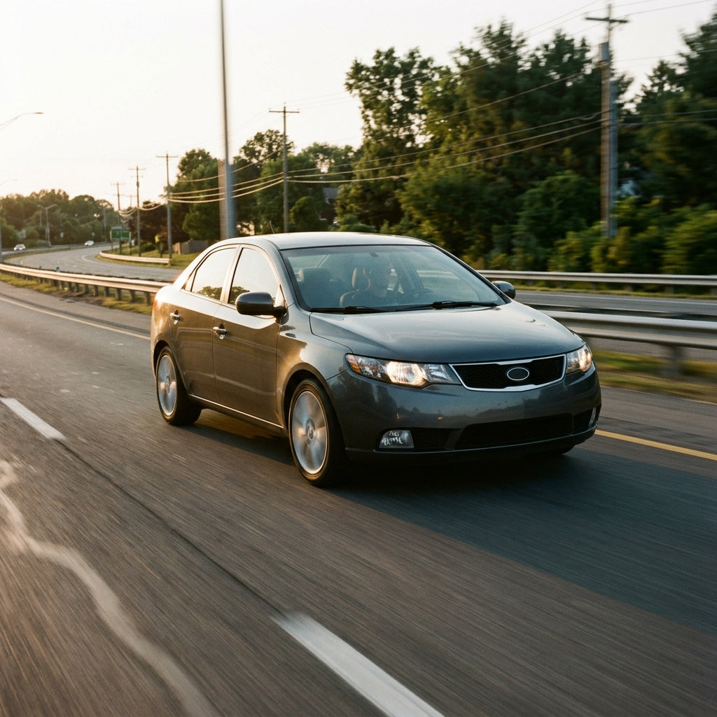 Action Shot: Kia Forte Driving Fast