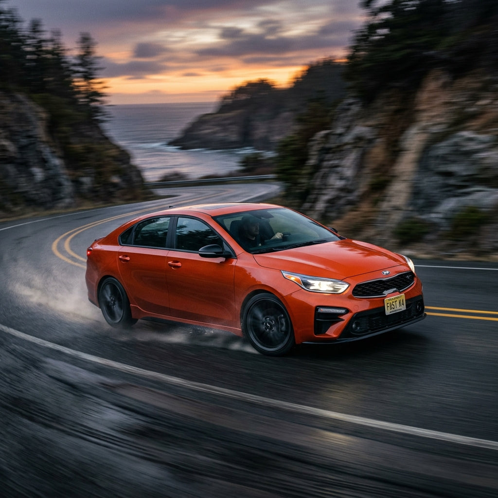 Action Shot: Kia Forte Driving Fast