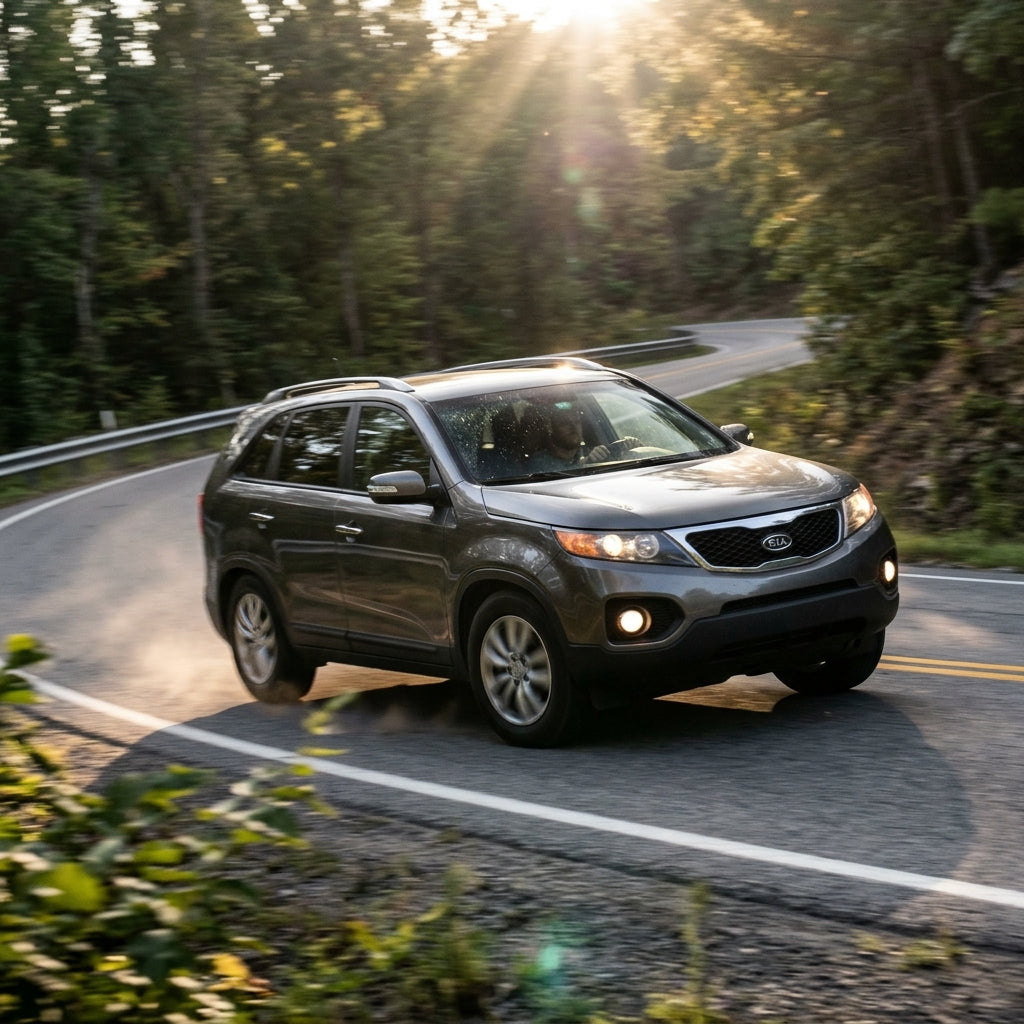 Action Shot: Kia Sorento Driving Fast