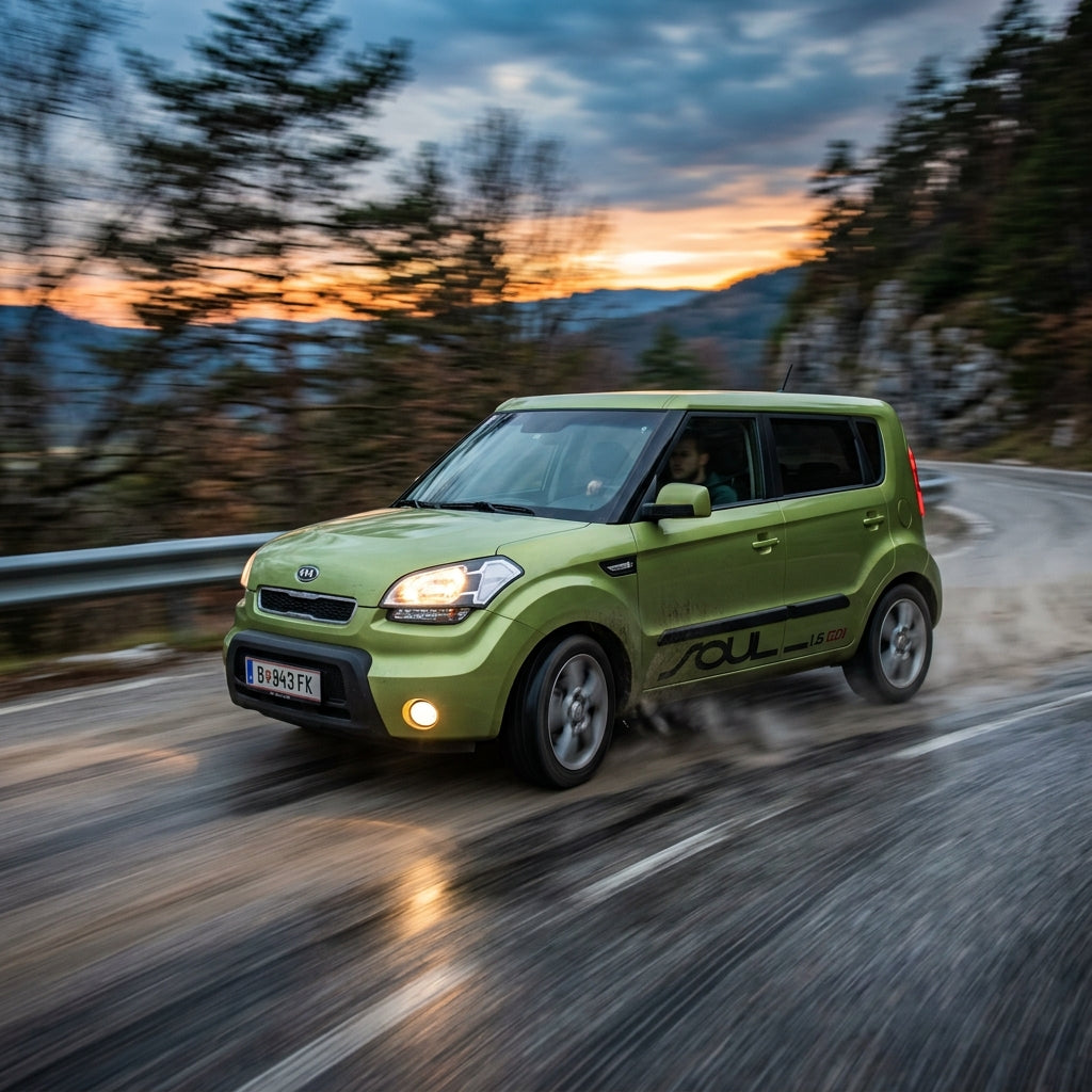 Action Shot: Kia Soul Driving Fast