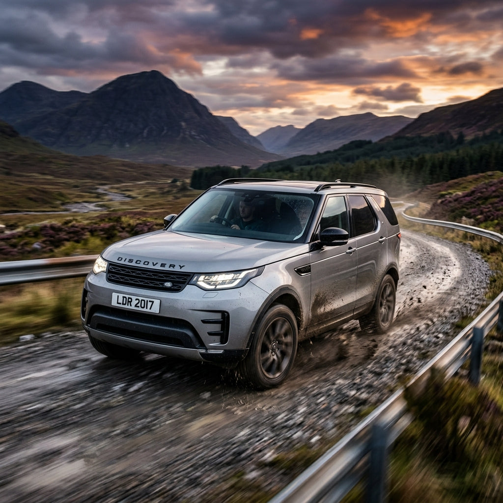 Action Shot: Land Rover Discovery Driving Fast