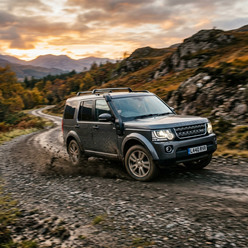 Action Shot: Land Rover LR4 Driving Fast