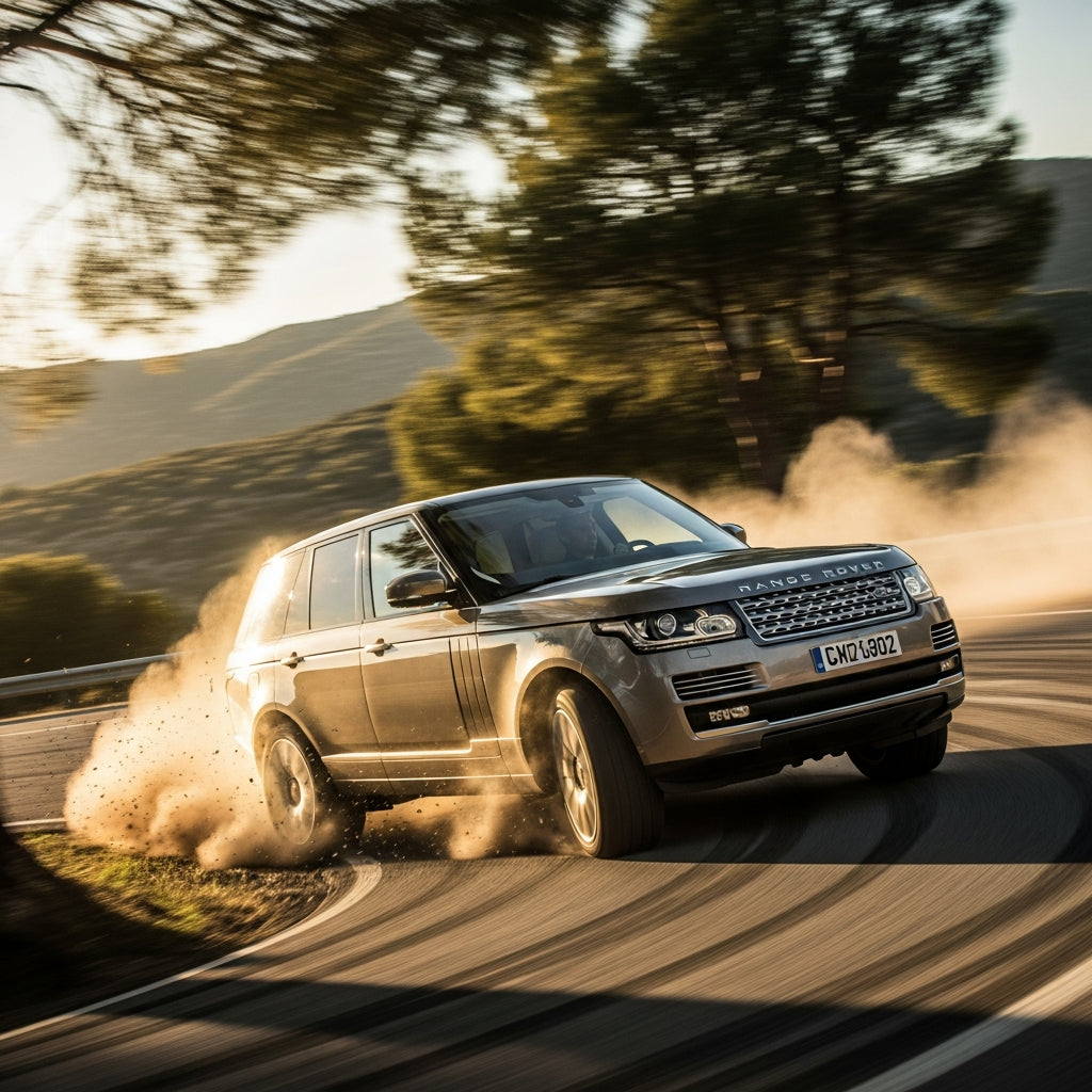 Action Shot: Land Rover Ranger Rover Driving Fast