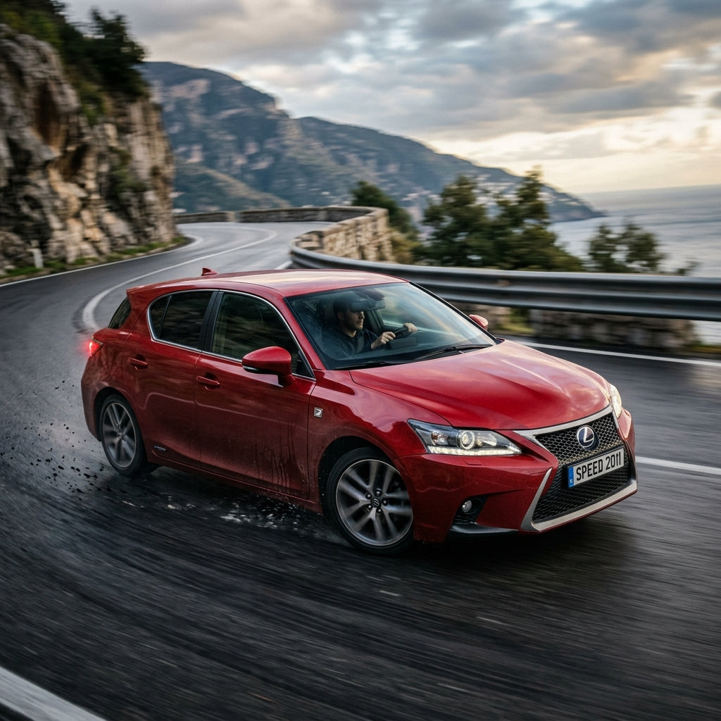 Action Shot: Lexus CT Driving Fast