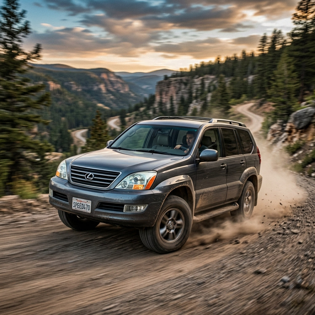 Action Shot: Lexus GX Driving Fast