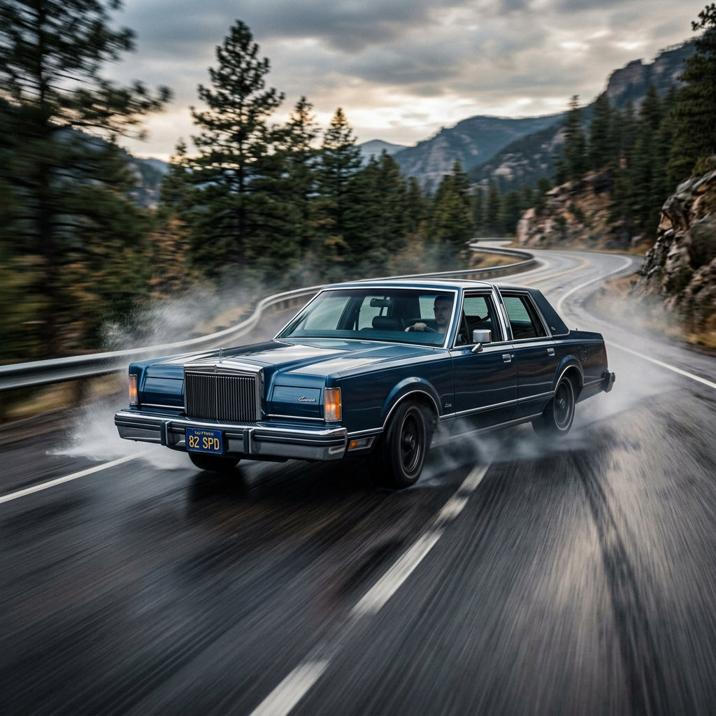 Action Shot: Lincoln Continental Driving Fast