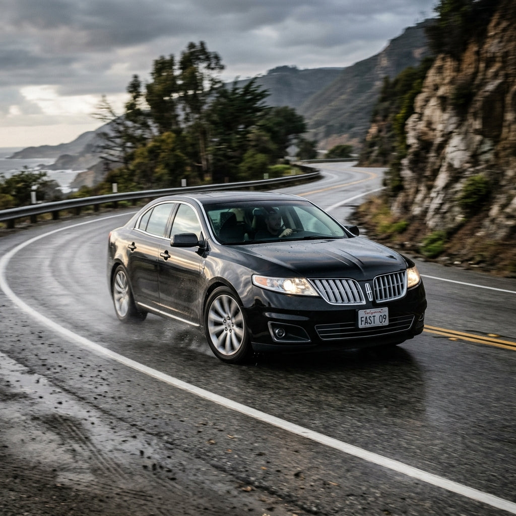Action Shot: Lincoln MKS Driving Fast