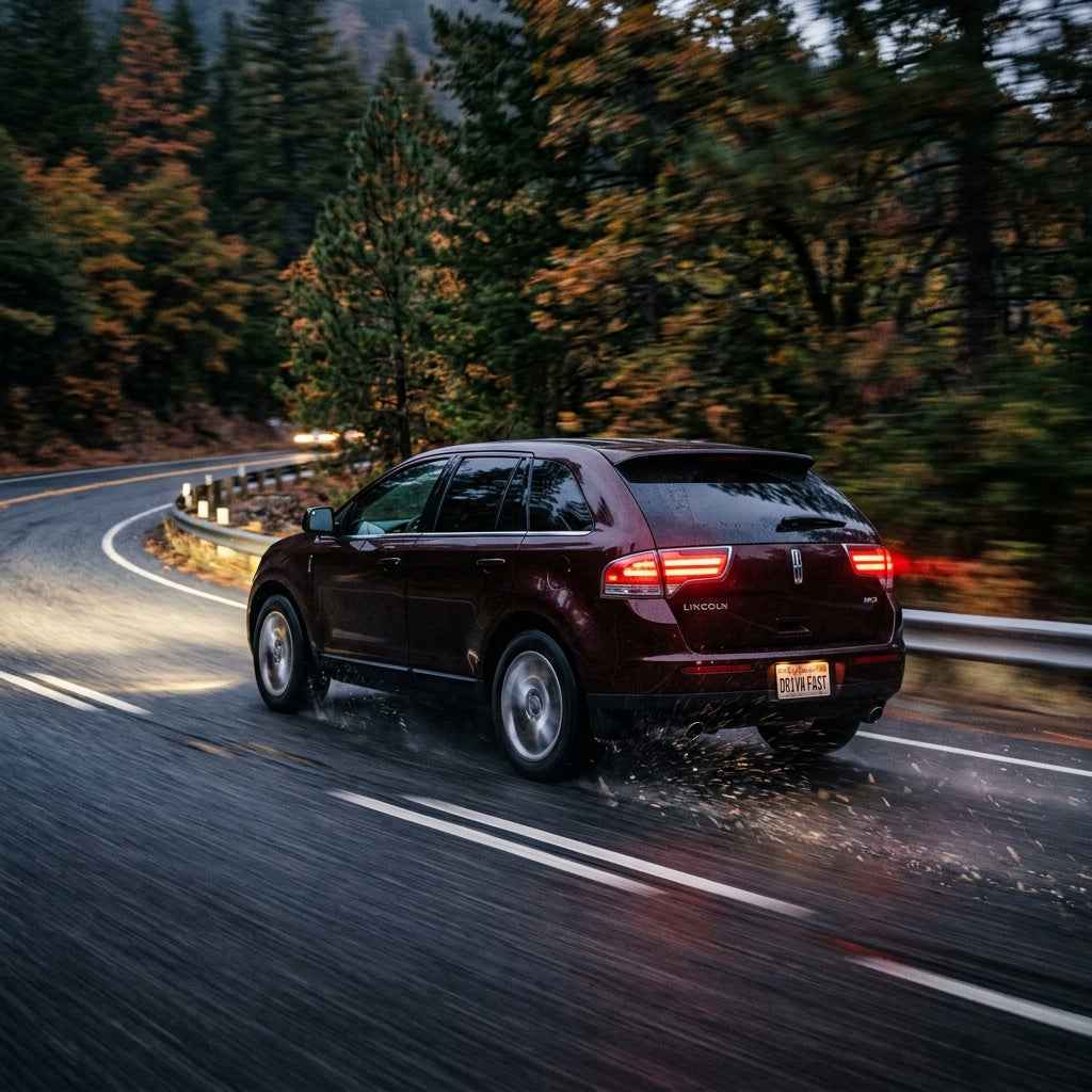 Action Shot: Lincoln MKX Driving Fast