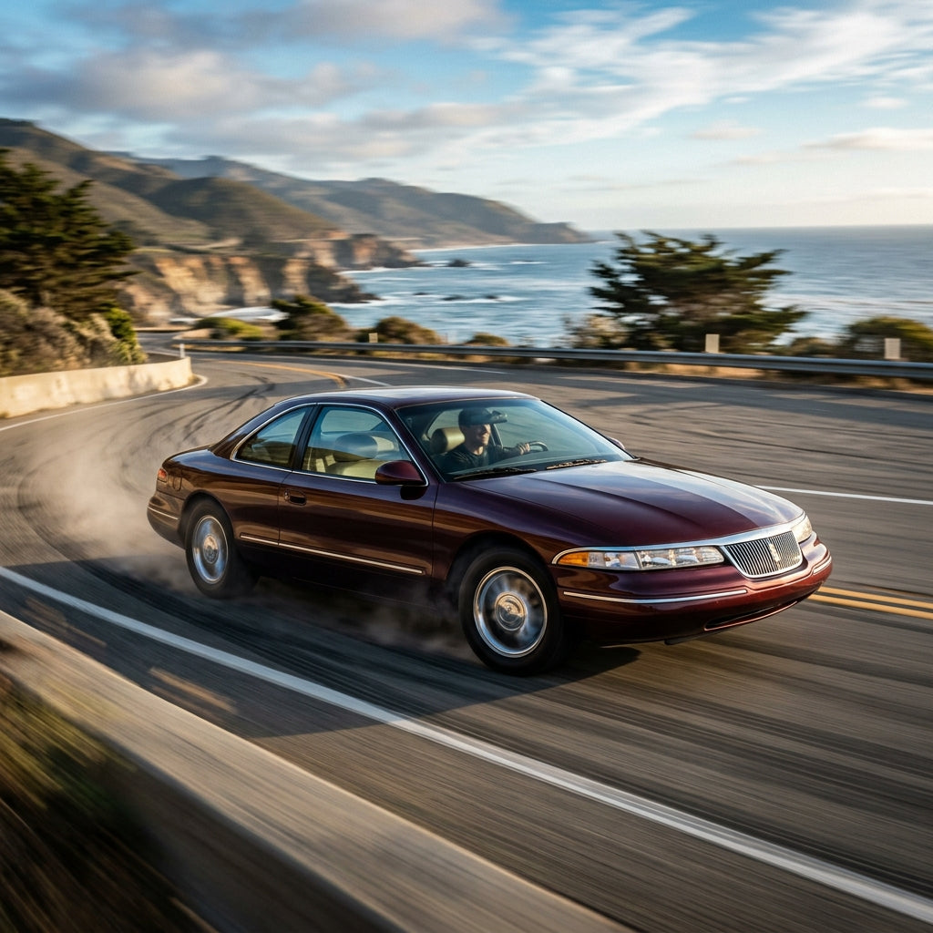 Action Shot: Lincoln Mark VIII Driving Fast