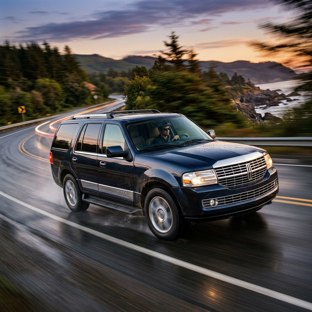 Action Shot: Lincoln Navigator Driving Fast
