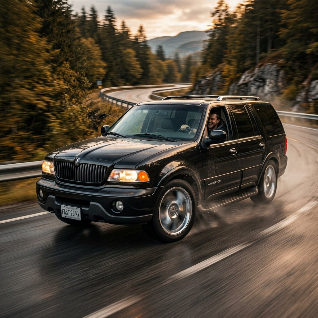Action Shot: Lincoln Navigator Driving Fast