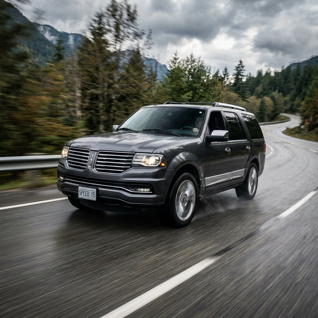 Action Shot: Lincoln Navigator Driving Fast