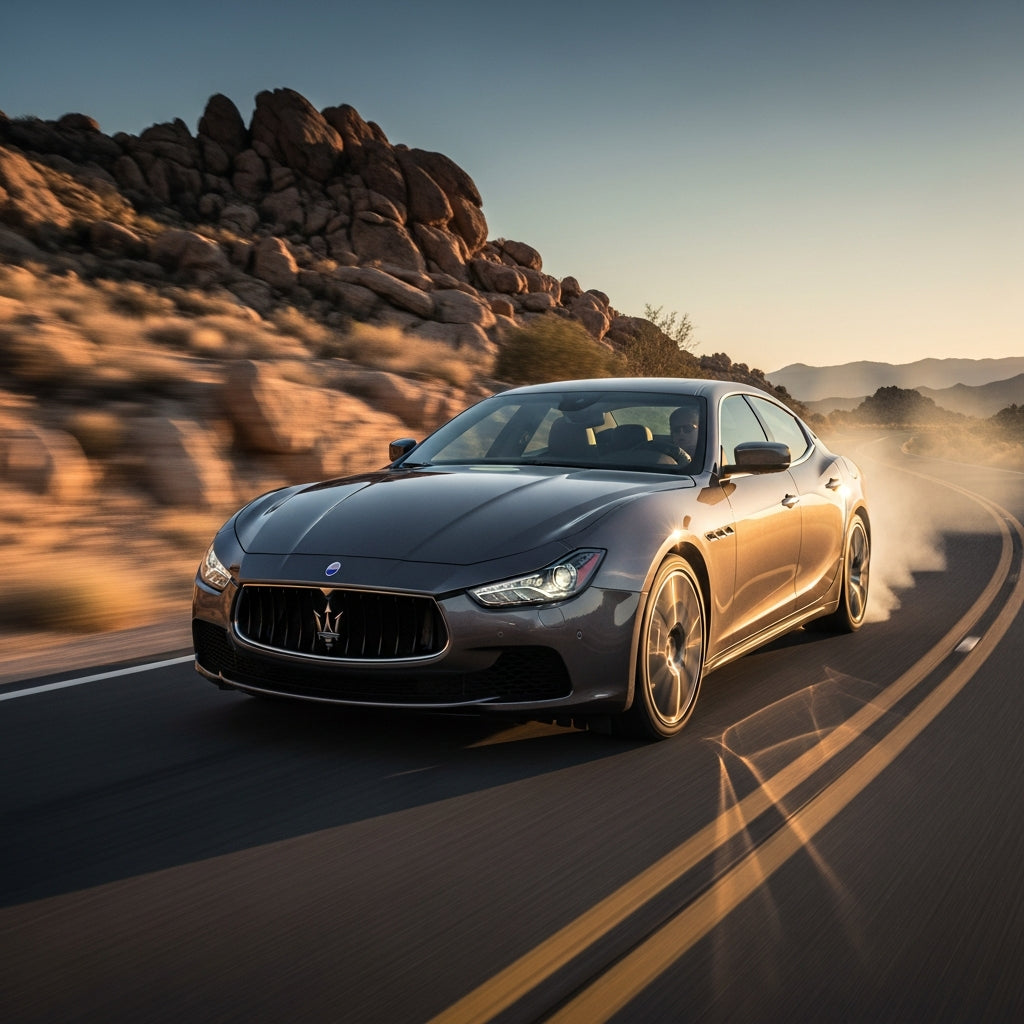 Action Shot: Maserati Ghibli, Driving Fast